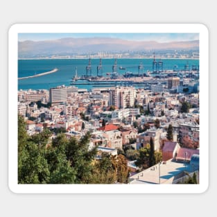 Israel, Haifa. Cityscape Sticker